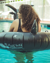 Load image into Gallery viewer, Black Phillip Goat Pool Float - "Swim Deliciously"