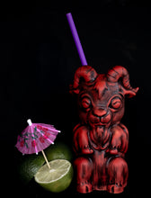 Load image into Gallery viewer, "Drink Deliciously" Kid Phillip Tiki Mug - LE HELLFIRE RED