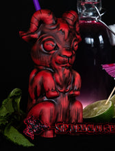 Load image into Gallery viewer, "Drink Deliciously" Kid Phillip Tiki Mug - LE HELLFIRE RED