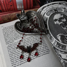 Load image into Gallery viewer, Vampire Bat - Victorian Damask Necklace