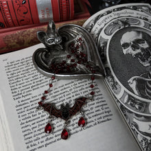 Load image into Gallery viewer, Vampire Bat - Victorian Damask Necklace
