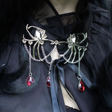 Load image into Gallery viewer, Black Widow - Gothic Victorian Collar Pin