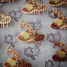 Load image into Gallery viewer, Sunflower Witch Hat - Enamel Pin