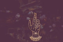 Load image into Gallery viewer, Palm Reader - Enamel Pin (black & gold variant)