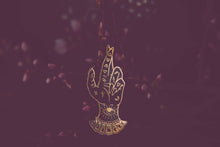 Load image into Gallery viewer, Palm Reader - Enamel Pin (black & gold variant)