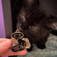 Load image into Gallery viewer, Black Cats Are Good Luck - Charity Pin
