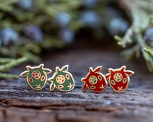 Load image into Gallery viewer, Baby Baphomet Earring Studs - Holiday Variants!
