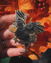 Load image into Gallery viewer, Trick-or-Treat Parade - Corvus the Crow - Halloween Enamel Pin
