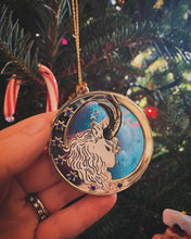 Load image into Gallery viewer, Winter Guardian - Yule Goat Snow Globe Ornament
