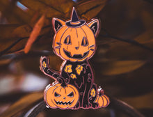 Load image into Gallery viewer, Binx in the Pumpkin Patch - Enamel Pin
