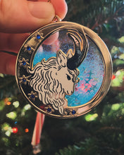 Load image into Gallery viewer, Winter Guardian - Yule Goat Snow Globe Ornament
