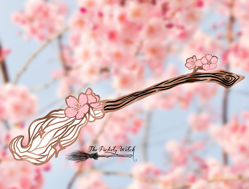 *PRE-ORDER* Sakura Witch's Broom - Enamel Pin