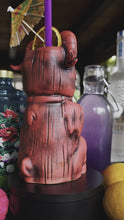 Load and play video in Gallery viewer, &quot;Drink Deliciously&quot; Kid Phillip Tiki Mug - LE HELLFIRE RED
