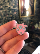 Load image into Gallery viewer, Mini Baphomet Enamel Pin (black, lavender, or pink)
