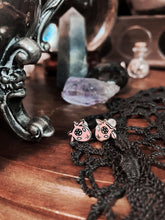 Load image into Gallery viewer, Baby Baphomet Earring Studs (black, lavender. or pink)
