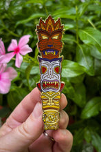 Load image into Gallery viewer, Monsters Tiki Totems - Summerween Enamel Pins
