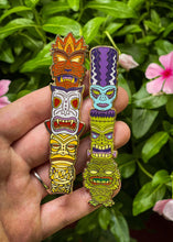 Load image into Gallery viewer, Monsters Tiki Totems - Summerween Enamel Pins
