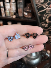 Load image into Gallery viewer, Baby Baphomet Earring Studs (black, lavender. or pink)
