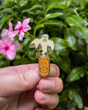 Load image into Gallery viewer, Ghostly Grog Tiki Drink - Summerween Enamel Pin
