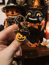 Load image into Gallery viewer, Witch&#39;s Jack-o-Lantern - Enamel Pin
