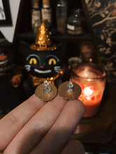 Load image into Gallery viewer, Mini Jack-o-Lantern Earring Studs (black or orange)
