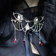 Load image into Gallery viewer, Black Widow - Gothic Victorian Collar Pin
