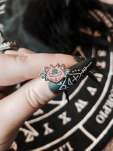 Load image into Gallery viewer, Baby Lucipurr Earring Studs (black, lavender, or pink)
