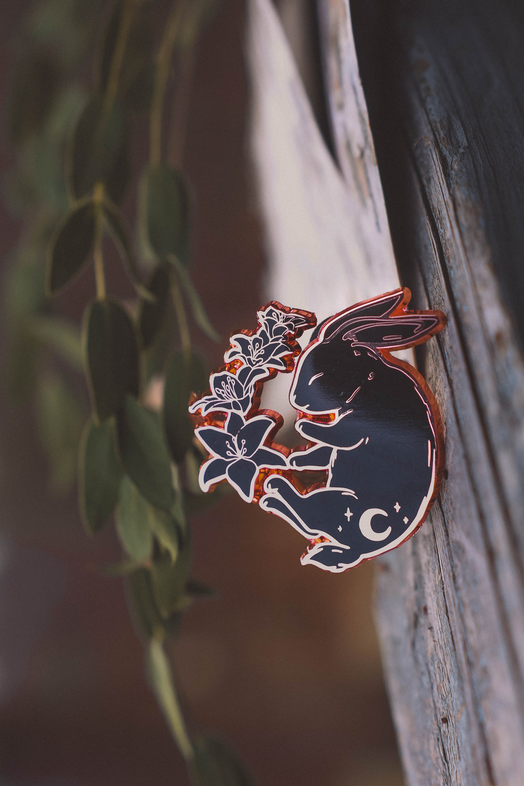 Starlight Rabbit - Enamel Pin (day or night)