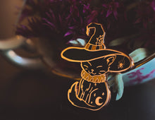 Load image into Gallery viewer, Witch Kitten - Enamel Pin
