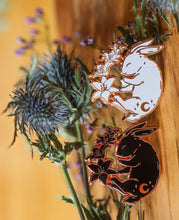 Load image into Gallery viewer, Starlight Rabbit - Enamel Pin (day or night)
