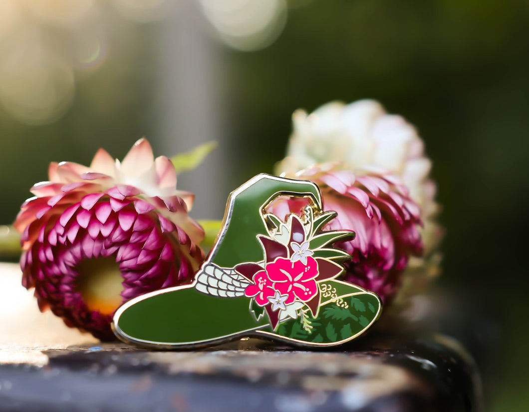 Tropical Tiki Witch Hat - Summerween Enamel Pin