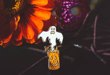 Load image into Gallery viewer, Ghostly Grog Tiki Drink - Summerween Enamel Pin
