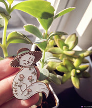 Load image into Gallery viewer, Garden Witch Kitty - Enamel Pin
