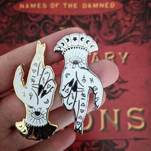 Load image into Gallery viewer, Palm Reader - Enamel Pin (silver or gold)
