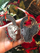 Load image into Gallery viewer, Yule Ornaments - Yule Goat &amp; Krampus - singles or set
