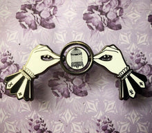 Load image into Gallery viewer, Illusions of Sleepy Hollow - Lively Ghosts x The Pickety Witch - Thaumatrope Enamel Pin Collab
