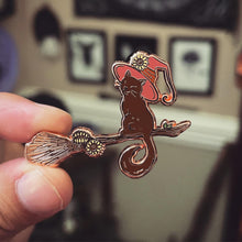 Load image into Gallery viewer, PRE-ORDER* Midsummer Witch Kitty - Enamel Pin

