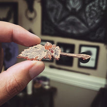 Load image into Gallery viewer, PRE-ORDER* Mabon Witch&#39;s Broom - Enamel Pin
