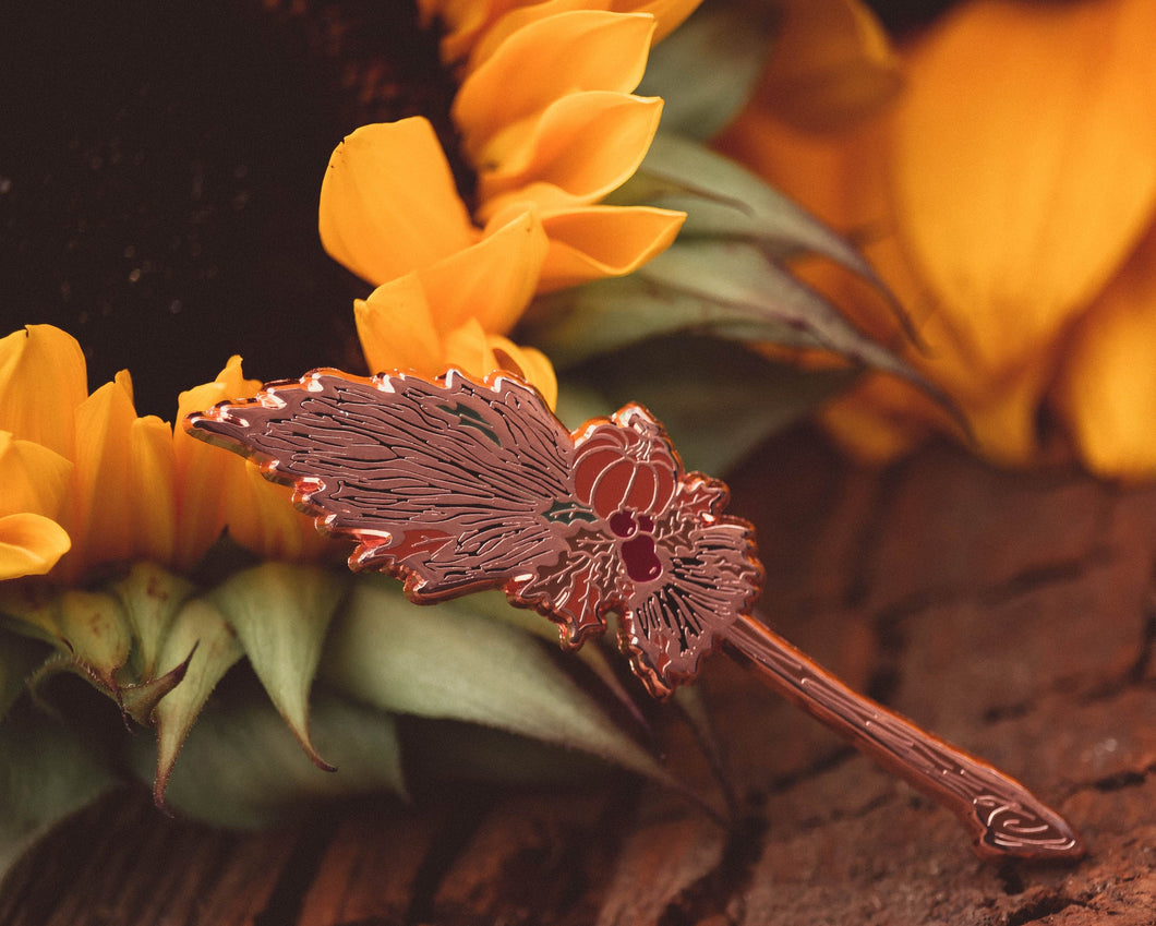 PRE-ORDER* Mabon Witch's Broom - Enamel Pin