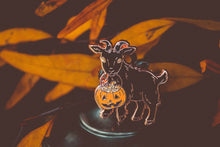 Load image into Gallery viewer, PRE-ORDER* Trick-or-Treat Goat  - Halloween Enamel Pin

