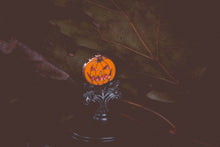 Load image into Gallery viewer, PRE-ORDER* Mini Jack-o-Lantern - Halloween Enamel Pin (orange or black)
