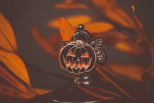 Load image into Gallery viewer, PRE-ORDER* Mini Jack-o-Lantern - Halloween Enamel Pin (orange or black)
