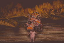 Load image into Gallery viewer, Jack-o-Lantern Mandrake - Halloween Enamel Pin
