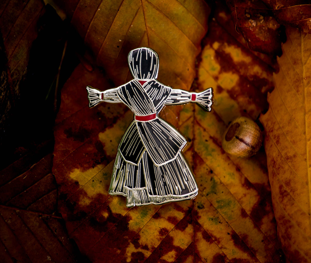 Witch Poppets - Black or Red - Enamel Pin