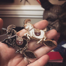 Load image into Gallery viewer, Julbock&#39;s Flight - Yule Goat enamel pin
